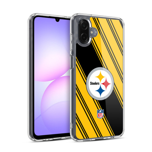 NFL Pittsburgh Steelers Artwork Stripes Soft Gel Case for Samsung Galaxy A07 4G