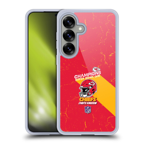 NFL 2024 Super Bowl LVIII Champions Kansas City Chiefs Helmet Soft Gel Case for Samsung Galaxy S25 & MagSafe