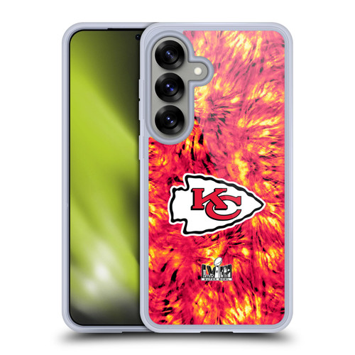 NFL 2024 Super Bowl LVIII Champions Kansas City Chiefs Tie Dye Soft Gel Case for Samsung Galaxy S25 & MagSafe