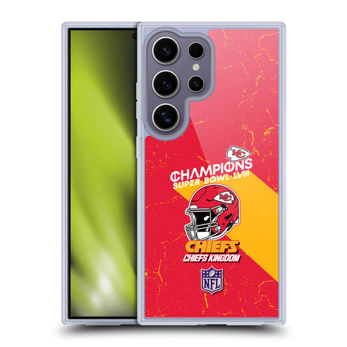 NFL 2024 Super Bowl LVIII Champions Kansas City Chiefs Helmet Soft Gel Case for Samsung Galaxy S25 Ultra & MagSafe