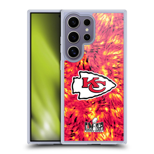 NFL 2024 Super Bowl LVIII Champions Kansas City Chiefs Tie Dye Soft Gel Case for Samsung Galaxy S25 Ultra & MagSafe