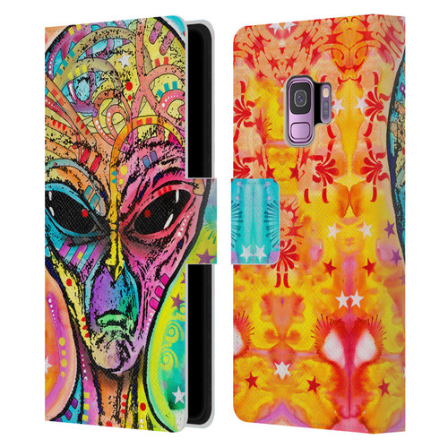 Dean Russo Pop Culture Alien Leather Book Wallet Case Cover For Samsung Galaxy S9