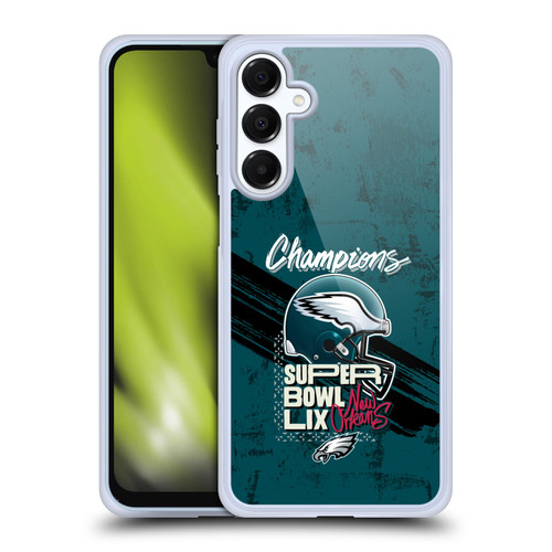 NFL 2025 Super Bowl LIX Champions Eagles Helmet Soft Gel Case for Samsung Galaxy A16 5G & MagSafe