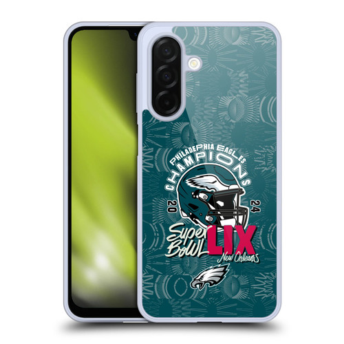 NFL 2025 Super Bowl LIX Champions Eagles Helmet With Pattern Soft Gel Case for Samsung Galaxy A26 5G