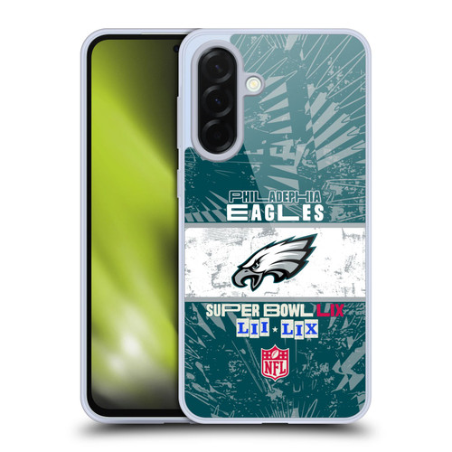 NFL 2025 Super Bowl LIX Champions Eagles All Wins Soft Gel Case for Samsung Galaxy A36 5G