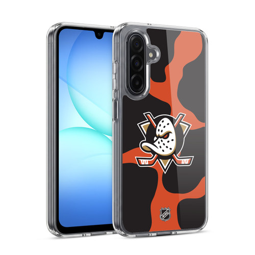 NHL Anaheim Ducks Cow Pattern Soft Gel Case for Samsung Galaxy A17 4G / 5G