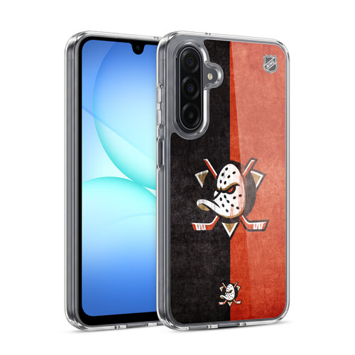 NHL Anaheim Ducks Half Distressed Soft Gel Case for Samsung Galaxy A17 4G / 5G