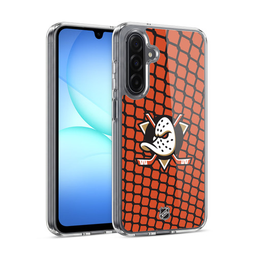 NHL Anaheim Ducks Net Pattern Soft Gel Case for Samsung Galaxy A17 4G / 5G