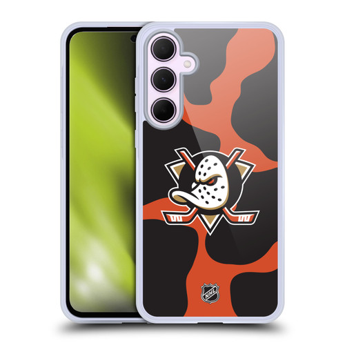 NHL Anaheim Ducks Cow Pattern Soft Gel Case for Samsung Galaxy A35 5G