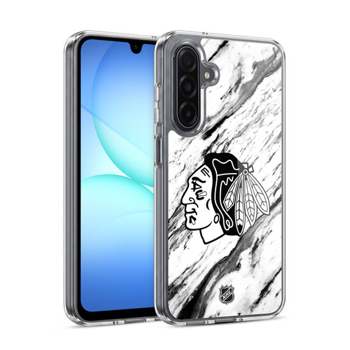 NHL Chicago Blackhawks Marble Soft Gel Case for Samsung Galaxy A17 4G / 5G