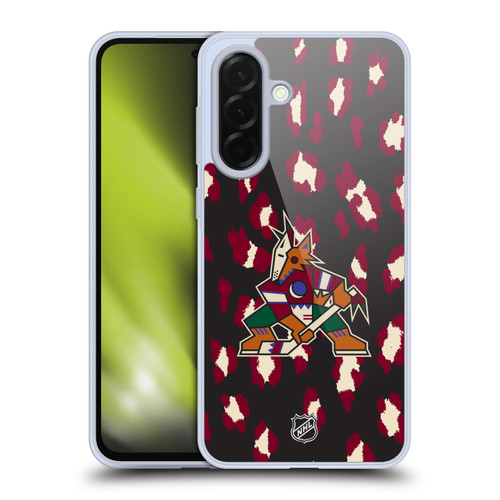 NHL Arizona Coyotes Leopard Pattern Soft Gel Case for Samsung Galaxy A36 5G