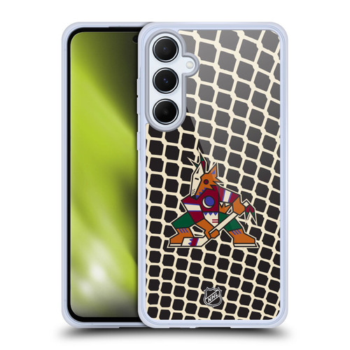 NHL Arizona Coyotes Net Pattern Soft Gel Case for Samsung Galaxy A55 5G