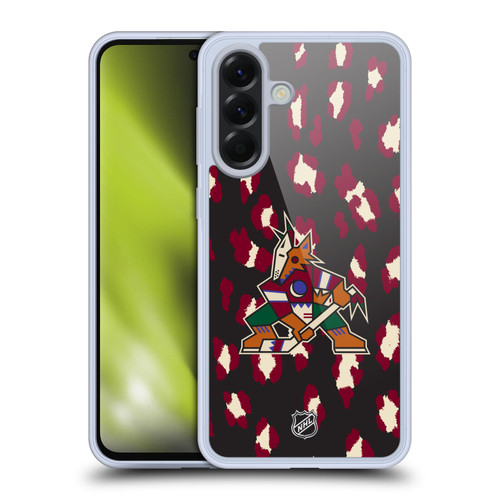 NHL Arizona Coyotes Leopard Pattern Soft Gel Case for Samsung Galaxy A56 5G