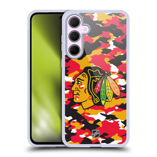 NHL Chicago Blackhawks Camouflage Soft Gel Case for Samsung Galaxy A35 5G