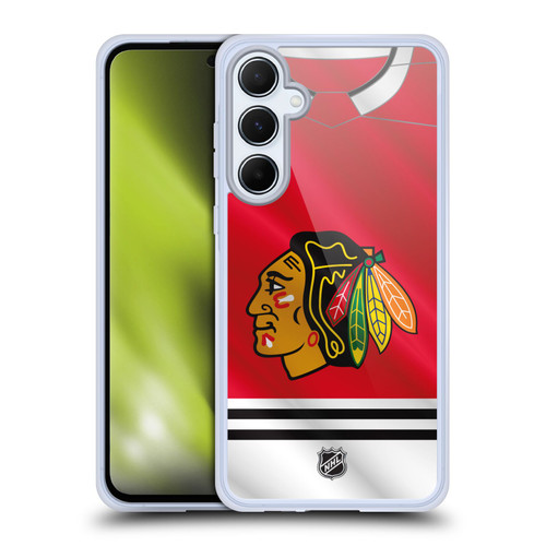 NHL Chicago Blackhawks Jersey Soft Gel Case for Samsung Galaxy A55 5G
