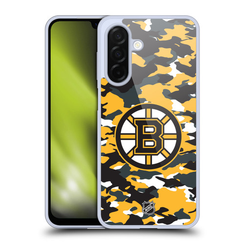 NHL Boston Bruins Camouflage Soft Gel Case for Samsung Galaxy A26 5G
