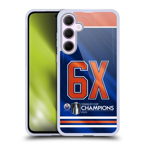 NHL 2024 Stanley Cup Champions Edmonton Oilers Jersey Soft Gel Case for Samsung Galaxy A35 5G