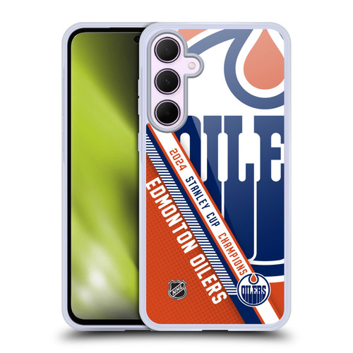 NHL 2024 Stanley Cup Champions Edmonton Oilers Oversized Soft Gel Case for Samsung Galaxy A35 5G