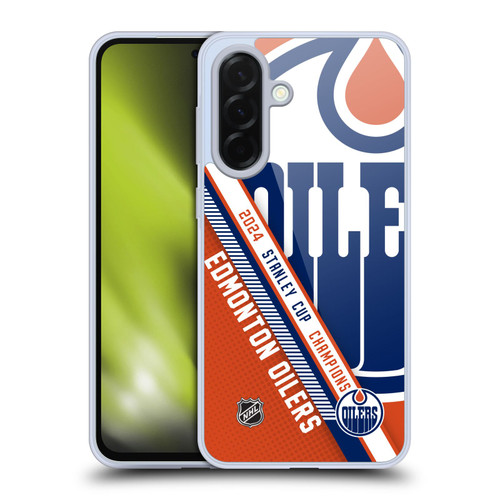 NHL 2024 Stanley Cup Champions Edmonton Oilers Oversized Soft Gel Case for Samsung Galaxy A36 5G