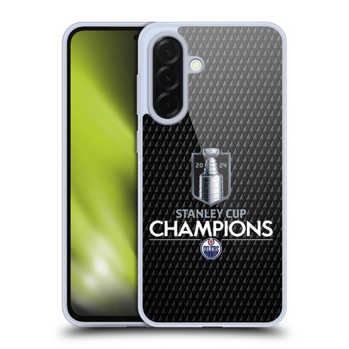 NHL 2024 Stanley Cup Champions Edmonton Oilers Puck Pattern Soft Gel Case for Samsung Galaxy A36 5G