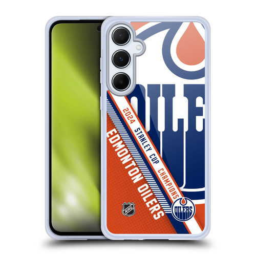 NHL 2024 Stanley Cup Champions Edmonton Oilers Oversized Soft Gel Case for Samsung Galaxy A55 5G