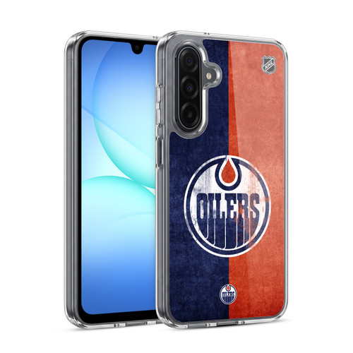 NHL Edmonton Oilers Half Distressed Soft Gel Case for Samsung Galaxy A17 4G / 5G
