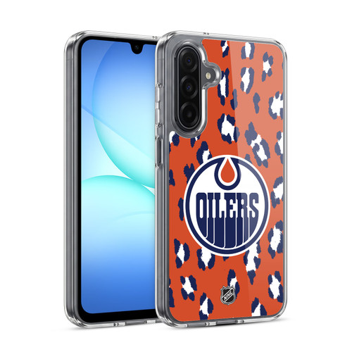 NHL Edmonton Oilers Leopard Pattern Soft Gel Case for Samsung Galaxy A17 4G / 5G
