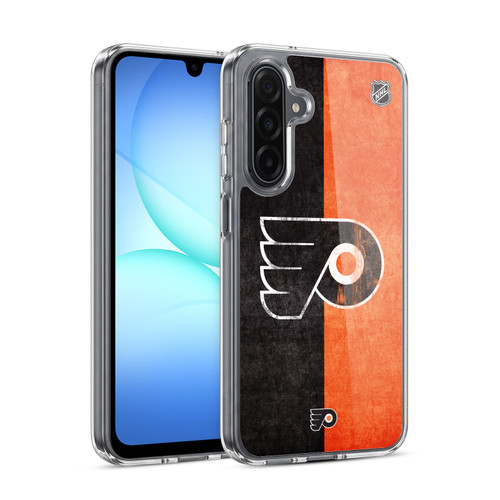 NHL Philadelphia Flyers Half Distressed Soft Gel Case for Samsung Galaxy A17 4G / 5G