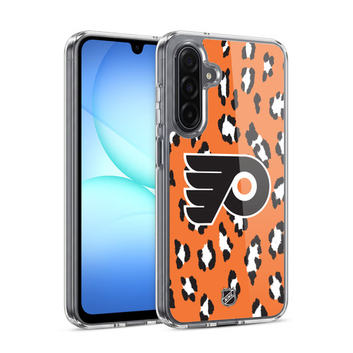 NHL Philadelphia Flyers Leopard Pattern Soft Gel Case for Samsung Galaxy A17 4G / 5G