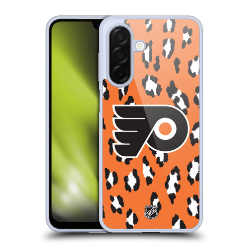 NHL Philadelphia Flyers Leopard Pattern Soft Gel Case for Samsung Galaxy A26 5G
