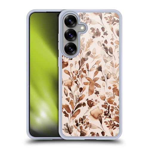 Ninola Flower Patterns Rustic Floral Terracotta Soft Gel Case for Samsung Galaxy S25+ & MagSafe
