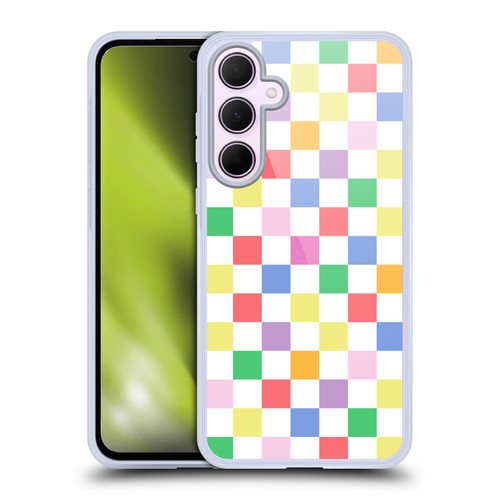 Ninola Colorful Geometric Checkered Soft Gel Case for Samsung Galaxy A35 5G