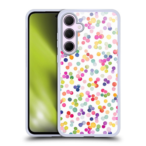 Ninola Colorful Geometric Confetti Dots Soft Gel Case for Samsung Galaxy A35 5G