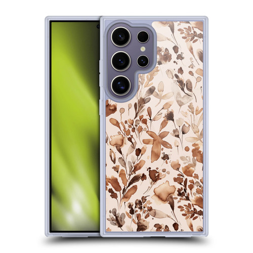 Ninola Flower Patterns Rustic Floral Terracotta Soft Gel Case for Samsung Galaxy S25 Ultra & MagSafe