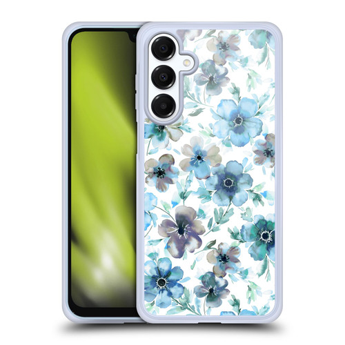 Ninola Pastel Beautiful Floral Blue Anemones Tulip Soft Gel Case for Samsung Galaxy A16 5G & MagSafe