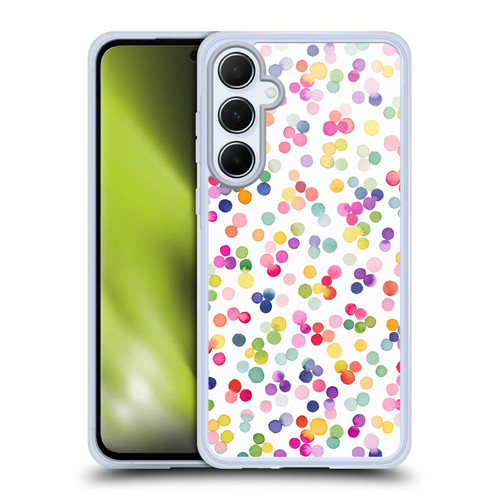 Ninola Colorful Geometric Confetti Dots Soft Gel Case for Samsung Galaxy A55 5G