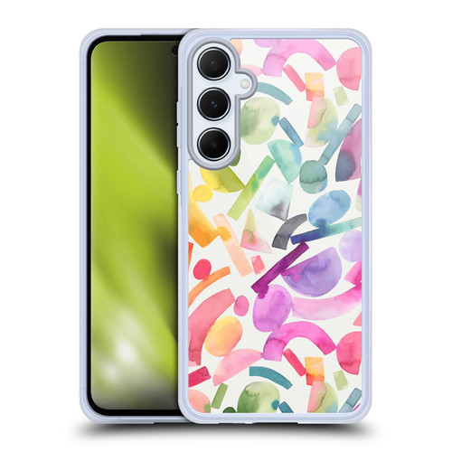 Ninola Colorful Geometric Modern Geometric Shapes Soft Gel Case for Samsung Galaxy A55 5G