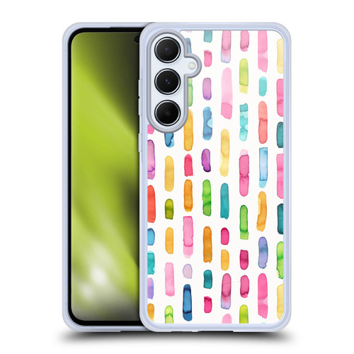 Ninola Colorful Geometric Party Stripes Soft Gel Case for Samsung Galaxy A55 5G