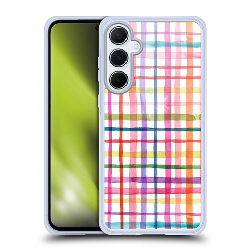 Ninola Colorful Geometric Summer Gingham Soft Gel Case for Samsung Galaxy A55 5G