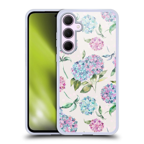 Ninola Pastel Beautiful Floral Magic Hydrangea Soft Gel Case for Samsung Galaxy A35 5G
