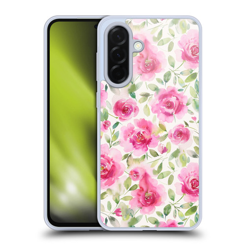Ninola Pastel Beautiful Floral Watercolor Roses Fresh Soft Gel Case for Samsung Galaxy A36 5G