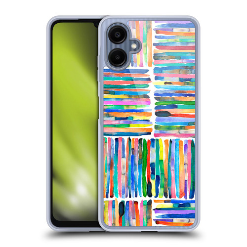 Ninola Watercolor Patterns Handpainted Stripes Soft Gel Case for Samsung Galaxy A06 4G / 5G