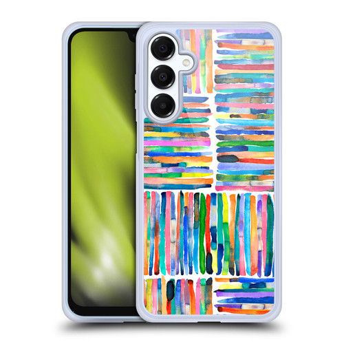 Ninola Watercolor Patterns Handpainted Stripes Soft Gel Case for Samsung Galaxy A16 5G & MagSafe