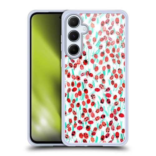 Ninola Patterns Ladybugs On Grass Soft Gel Case for Samsung Galaxy A55 5G
