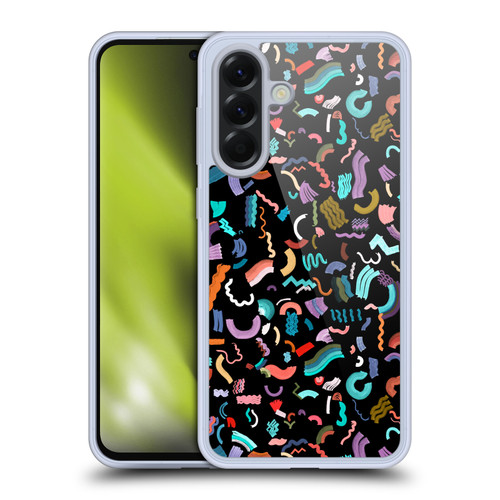 Ninola Patterns Cute Curly Shapes Black Soft Gel Case for Samsung Galaxy A56 5G