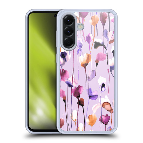 Ninola Lilac Floral Watery Flowers Purple Soft Gel Case for Samsung Galaxy A56 5G