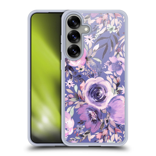 Ninola Lilac Floral Pastel Peony Roses Soft Gel Case for Samsung Galaxy S25+ & MagSafe