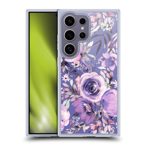 Ninola Lilac Floral Pastel Peony Roses Soft Gel Case for Samsung Galaxy S25 Ultra & MagSafe