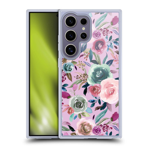 Ninola Lilac Floral Sweet Roses Soft Gel Case for Samsung Galaxy S25 Ultra & MagSafe