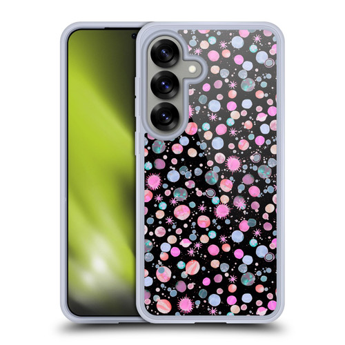 Ninola Colourful Patterns Space Planets Pink Soft Gel Case for Samsung Galaxy S25 & MagSafe